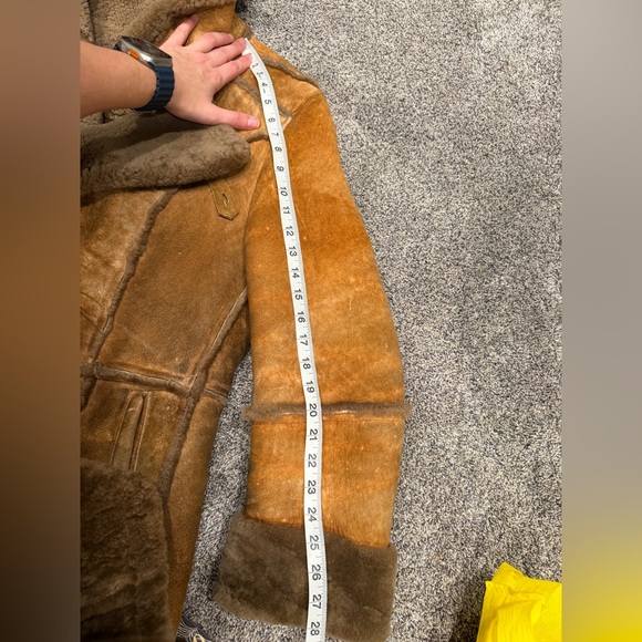 Vintage portobello sherling sheepskin jacket Marlboro man size 38 - Picture 8 of 11